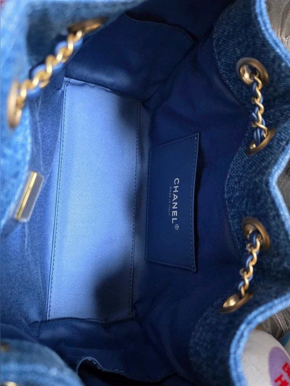 CHANEL Mini Blue Denim 25 Handbag.